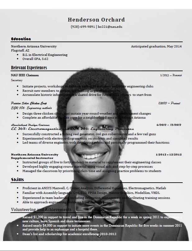 Fixing a resume